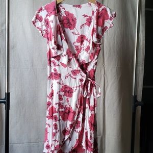 Free People floral layered sleeveless wrap dress